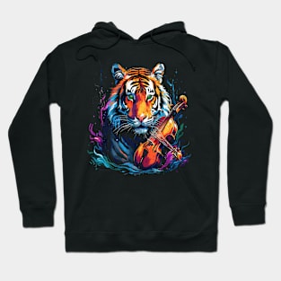 Siberian Tiger Playing Violin Hoodie